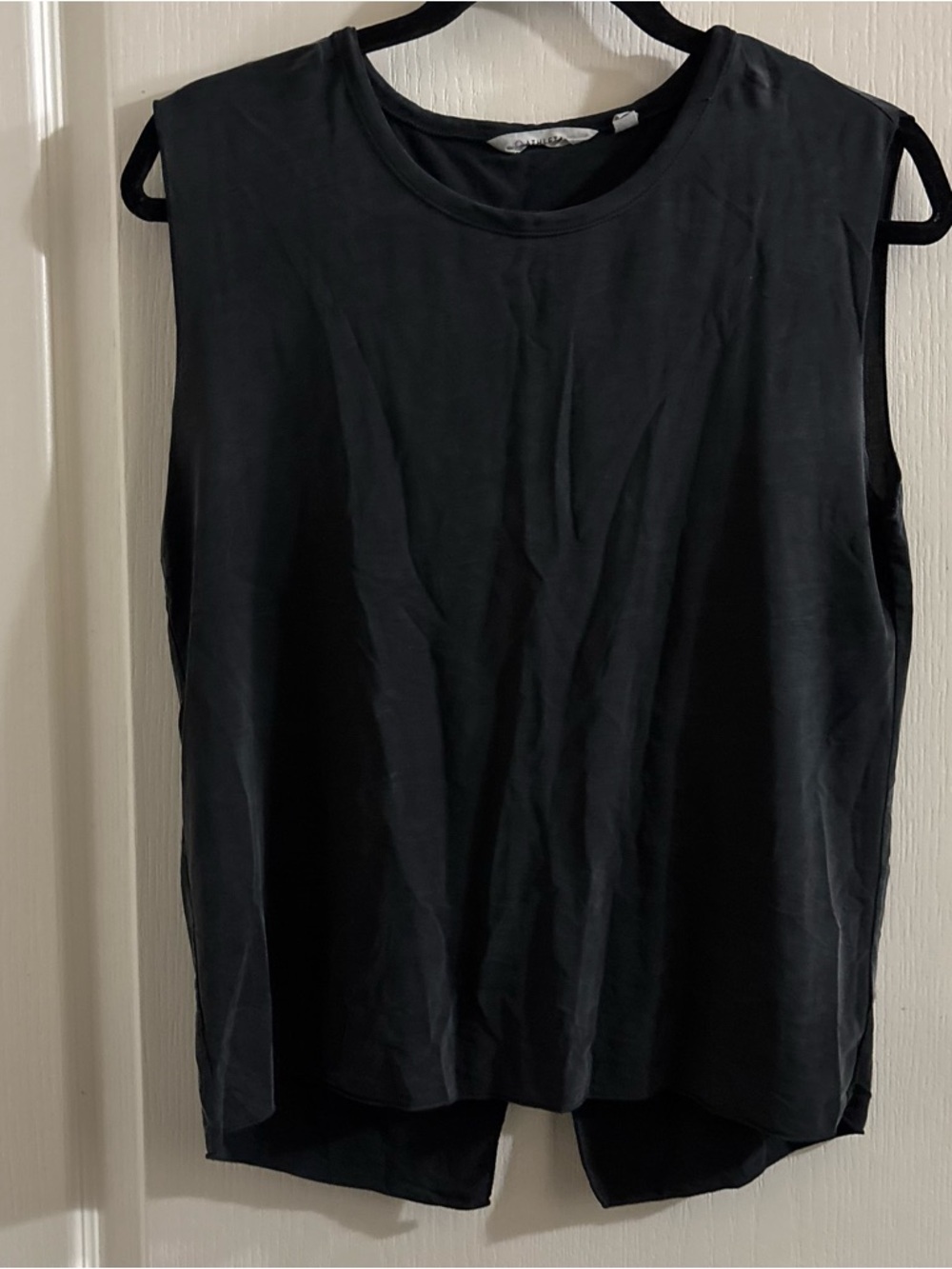 Athleta Black Sleeveless Crewneck Tank